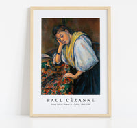 Paul Cezanne - Young Italian Woman at a Table 1895-1900