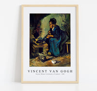 Vincent Van Gogh - Peasant Woman Cooking by a Fireplace 1885