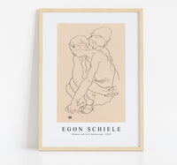 Egon Schiele - Woman and Girl Embracing 1918
