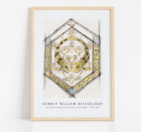 Gerrit Willem Dijsselhof - Decorative design with two fish in a hexagon 1876-1824