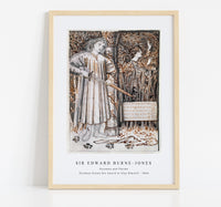 Sir Edward Burne Jones - Pyramus and Thisbe - Pyramus Draws His Sword to Slay Himself (1866)