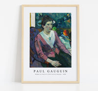 Paul Gaugin - Woman in front of a Still Life by Cézanne 1890