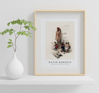 David roberts - Colossus in front of Temple of Wady Saboua Nubia-1796-1864