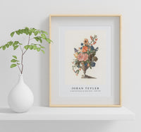 Johan Teyler - A vase with flowers by Johan Teyler (1648-1709)