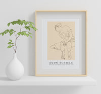 Egon Schiele - Naked lady. Seated Woman in Corset and Boots 1918