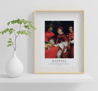 Raphael - Portrait of Pope Leo X and his cousins, cardinals Giulio de' Medici and Luigi de' Ross 1518-1519