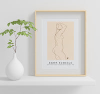 Egon Schiele - Naked woman backview. Standing Nude, Facing Right 1918