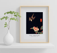 Ito Jakuchu - Swallow and Camellia (ca. 1900)