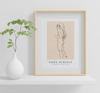 Egon Schiele - Standing Nude Girl, Facing Left 1918