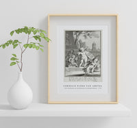 Cornelis ploos van amstel - Putti beoefenen de schilderkunst en beeldhouwkunst-1736-1779