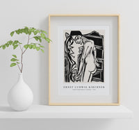 Ernst Ludwig Kirchner - Female Nude Before a Cabinet 1916