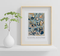 Utagawa Kuniyoshi - Famous Heroes of the Kabuki Stage Played by Frogs 1798-1861