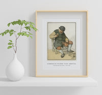 Cornelis ploos van amstel - Zittende boer met kruik-1763-1768