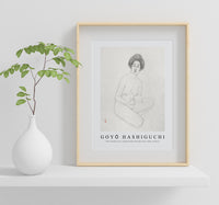 Goyo Hashiguchi - Two studies of a seated nude during early 20th century