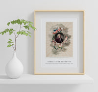 Robert John Thornton - The Portrait of Carl Linnaeus from The Temple of Flora (1807)