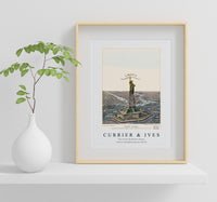 Currier & Ives - The Great Bartholdi Statue, Liberty Enlightening the World