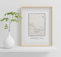 Morimoto Toko - Moth illustration from Churui Gafu (1911)