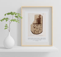 Giovanni Battista Belzoni - Plate 16  Tablet of brecchia stone with Hieroglyphics illustration from the kings tombs in Thebes 1778-1823