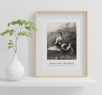 Odilon Redon - The Siren Clothed In Barbs, Emerged From the Waves 1883