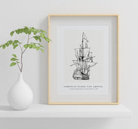 Cornelis ploos van amstel - d from Oorlogsschip een schot lossend-1759