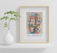 Piet Mondrian - Composition in Oval with Colour Planes 1 1914