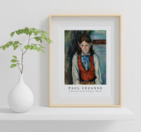 Paul Cezanne - Boy in a Red Vest (Le Garçon au gilet rouge) 1888-1890