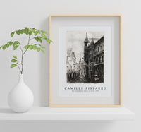 Camille Pissarro - Rue Saint-Romain, Rouen, 1st plate 1896