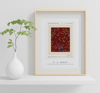 E.A.Seguy - Art Nouveau Flower pattern pochoir print in oriental style