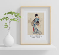 Kotsushika Hokusai - Woman, Full-Length Portrait 1760-1849