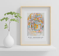 Piet Mondrian - Composition with Oval in Color Planes II 1914