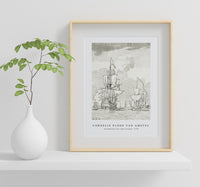 Cornelis ploos van amstel - Oorlogsschip een schot lossend-1759