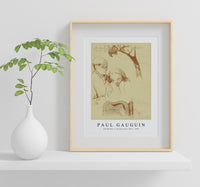 Paul gauguin - Sad Woman is Sitting with a Man 1889