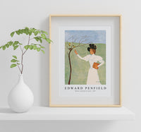 Edward Penfield - Woman reaching for birds 1894