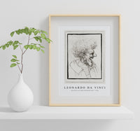 Leonardo Da Vinci - Caricature of a Man with Bushy Hair 1495