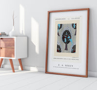 E.A.Seguy - Art Nouveau bird pattern pochoir print in oriental style