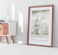 Cornelis ploos van amstel - Oorlogsschip een schot lossend-1759