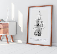 Cornelis ploos van amstel - d from Oorlogsschip een schot lossend-1759