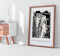 Ernst Ludwig Kirchner - Female Nude Before a Cabinet 1916