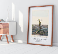 Currier & Ives - The Great Bartholdi Statue, Liberty Enlightening the World