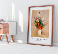 Odilon Redon - Vase of Flowers (Pink Background) (1906)