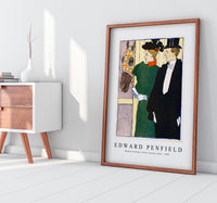 Edward Penfield - Woman holding a horse racing ticket 1895