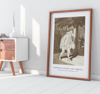 Cornelis ploos van amstel - Jongen leunend over een onderdeur-1777