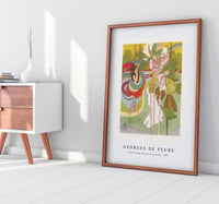 Georges De Feure - Vrouw krijgt visioen in een tuin (1897)