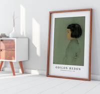 Odilon Redon - Young Woman in Profile 1910