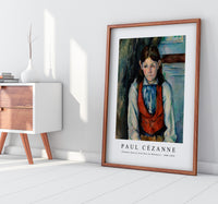 Paul Cezanne - Boy in a Red Vest (Le Garçon au gilet rouge) 1888-1890