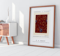 E.A.Seguy - Art Nouveau Flower pattern pochoir print in oriental style