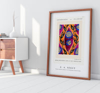 E.A.Seguy - Flower pochoir pattern in Art Nouveau oriental style