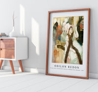 Odilon Redon - Portrait after a Costume Ball (Portrait of Madame Dietz–Monnin) 1879