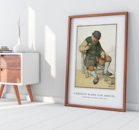 Cornelis ploos van amstel - Zittende boer met kruik-1763-1768