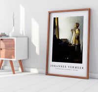 Johannes Vermeer - Young Woman with a Pearl Necklace 1663-1665